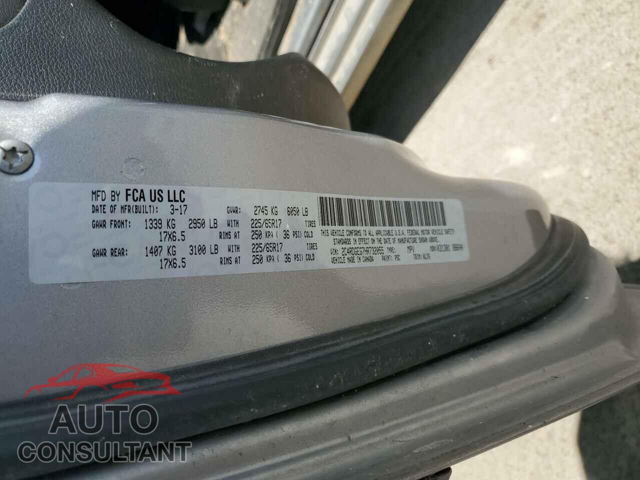 DODGE CARAVAN 2017 - 2C4RDGEG7HR732055