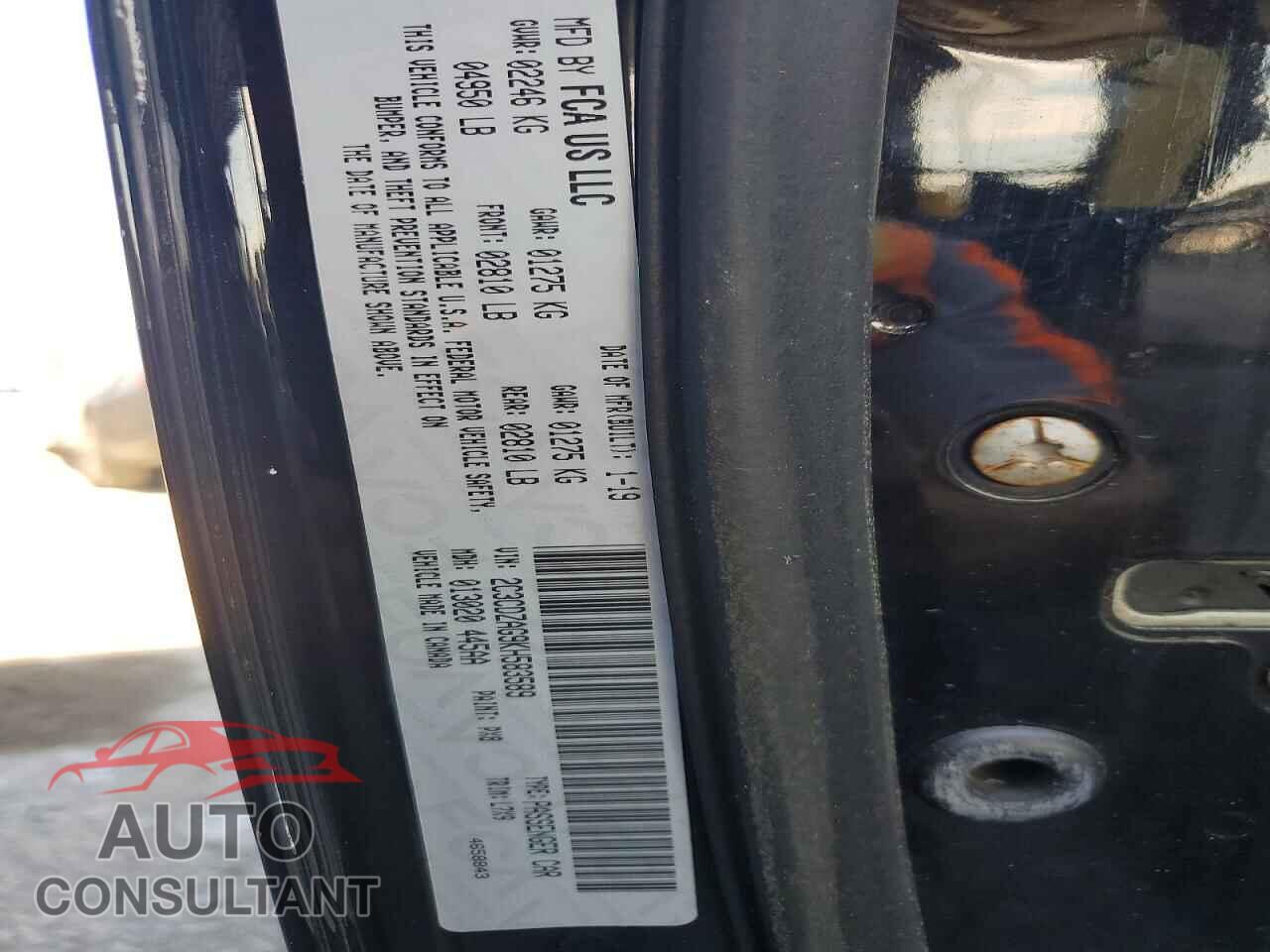 DODGE CHALLENGER 2019 - 2C3CDZAG9KH583589