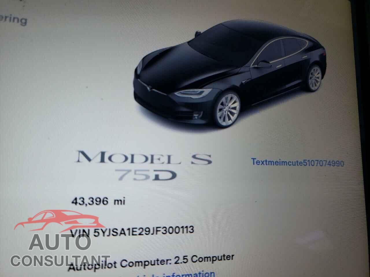 TESLA MODEL S 2018 - 5YJSA1E29JF300113