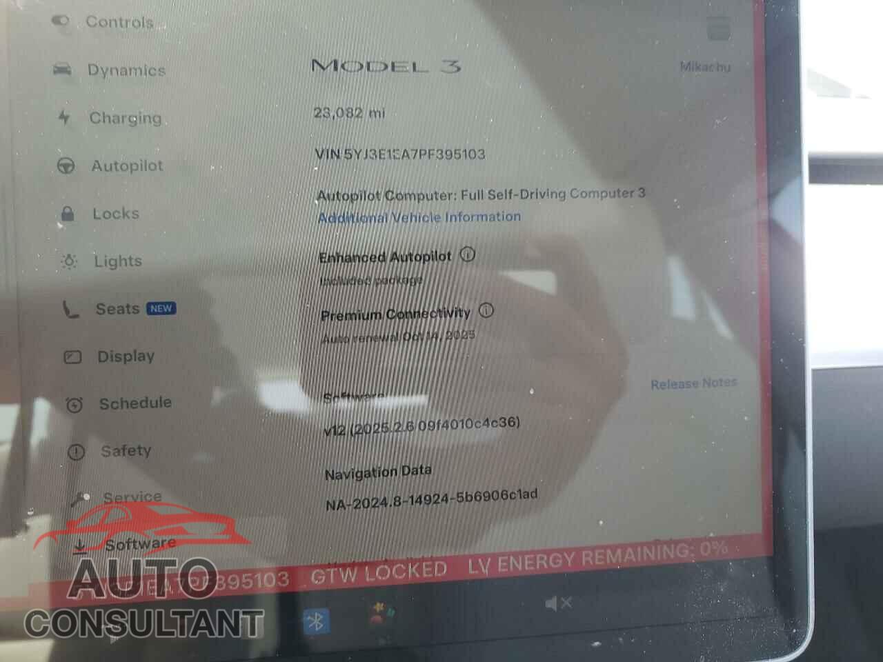 TESLA MODEL 3 2023 - 5YJ3E1EA7PF395103