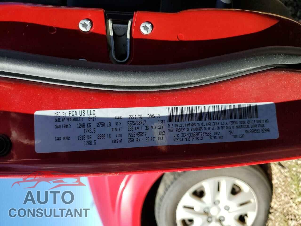 DODGE JOURNEY 2017 - 3C4PDCAB9HT707553