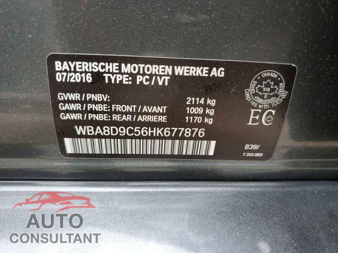 BMW 3 SERIES 2017 - WBA8D9C56HK677876