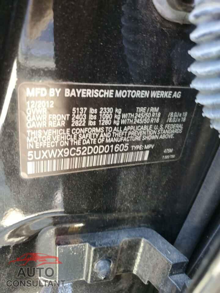 BMW X3 2013 - 5UXWX9C52D0D01605
