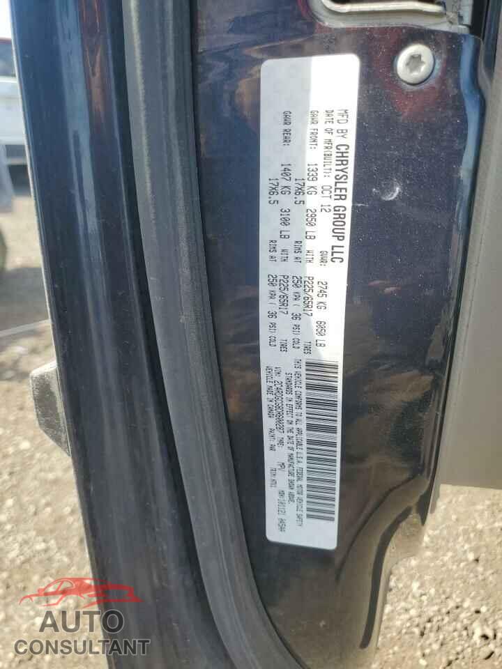 DODGE CARAVAN 2013 - 2C4RDGCG8DR600287