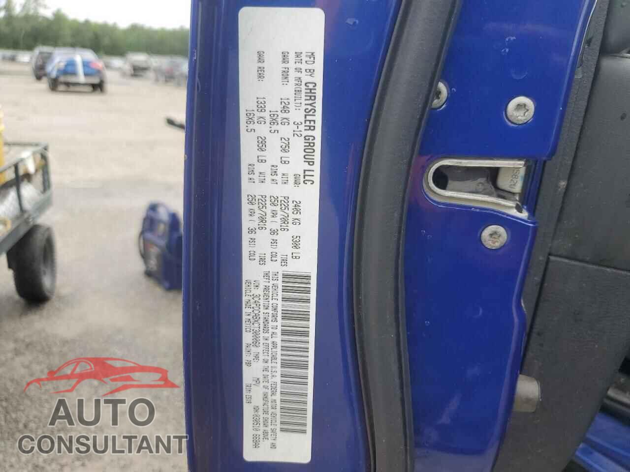 DODGE JOURNEY 2012 - 3C4PDCABXCT300060