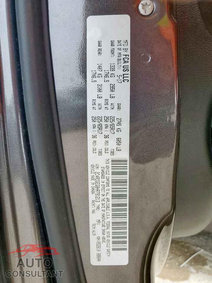 DODGE CARAVAN 2017 - 2C4RDGEG8HR791213
