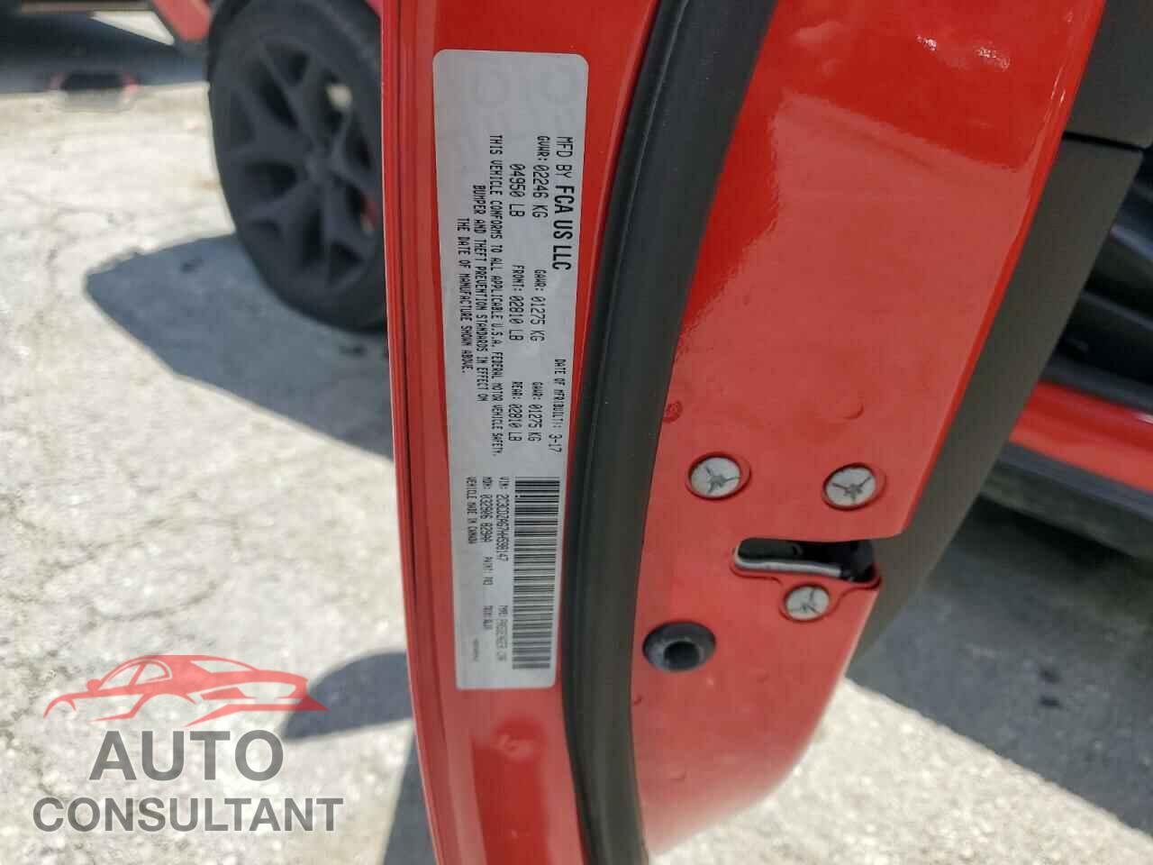 DODGE CHALLENGER 2017 - 2C3CDZAG7HH598147