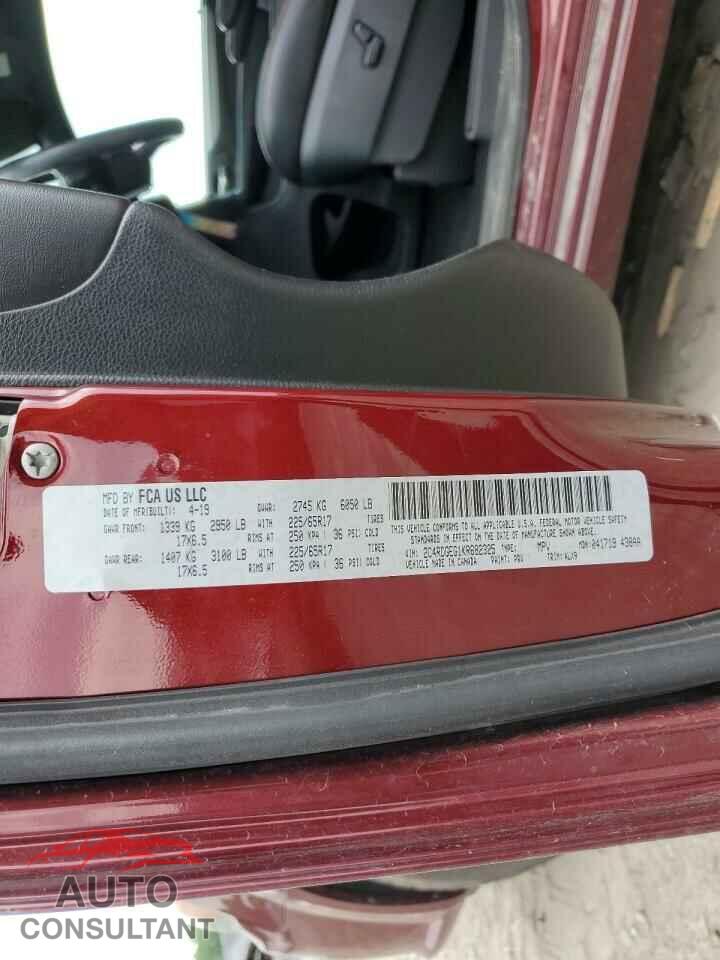 DODGE CARAVAN 2019 - 2C4RDGEG1KR682325