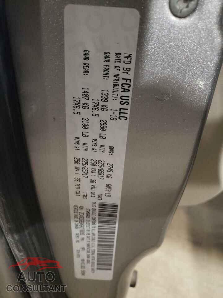 DODGE CARAVAN 2016 - 2C4RDGBG0GR276693
