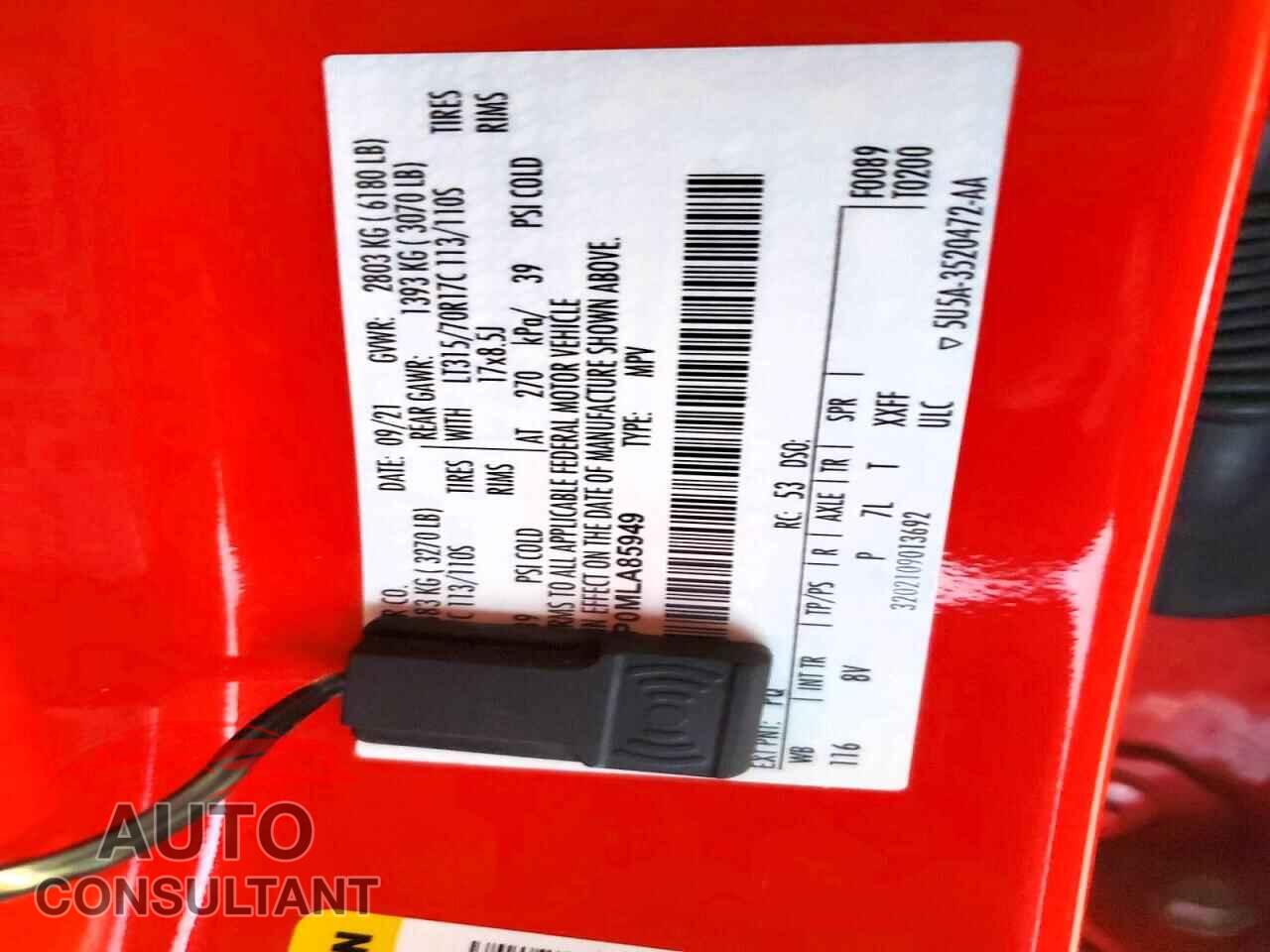FORD BRONCO 2021 - 1FMEE5DP0MLA85949