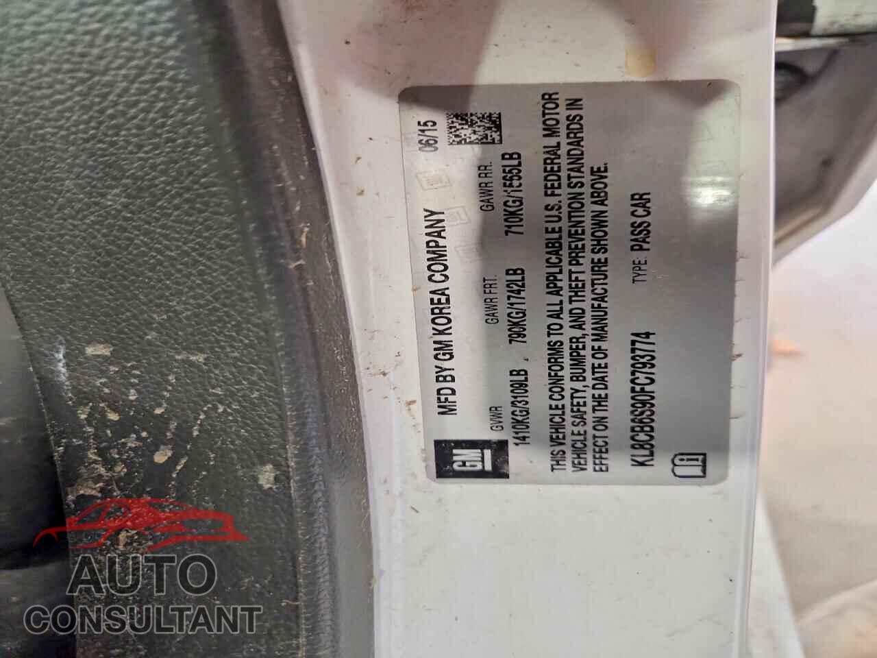 CHEVROLET SPARK 2015 - KL8CB6S90FC793774