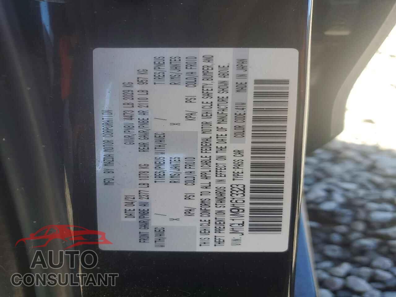 MAZDA 6 2021 - JM1GL1VM9M1613323
