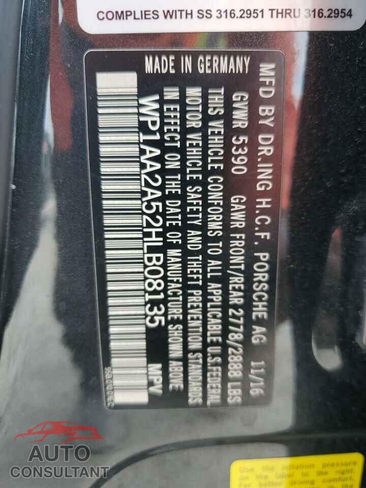 PORSCHE MACAN 2017 - WP1AA2A52HLB08135
