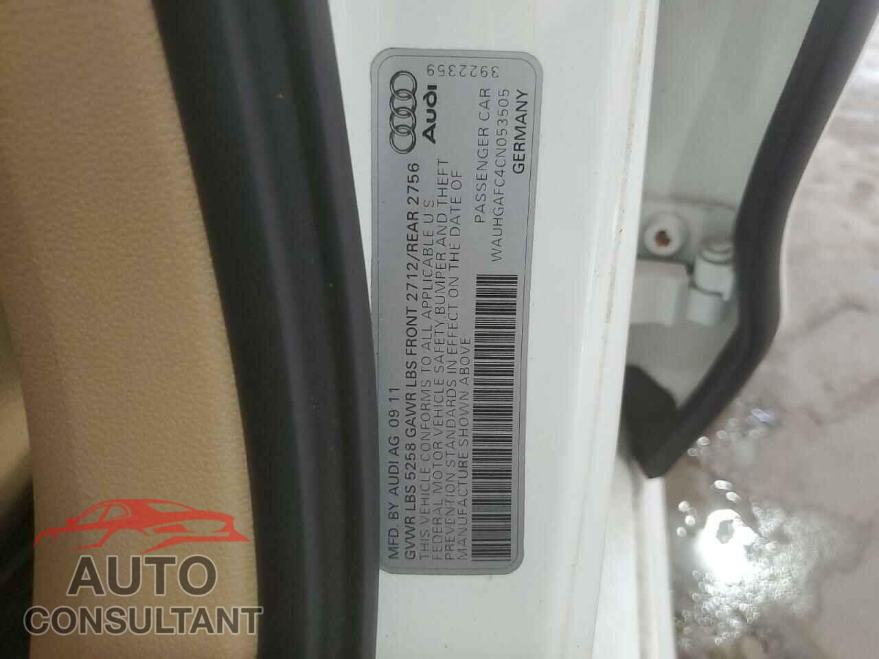 AUDI A6 2012 - WAUHGAFC4CN053505