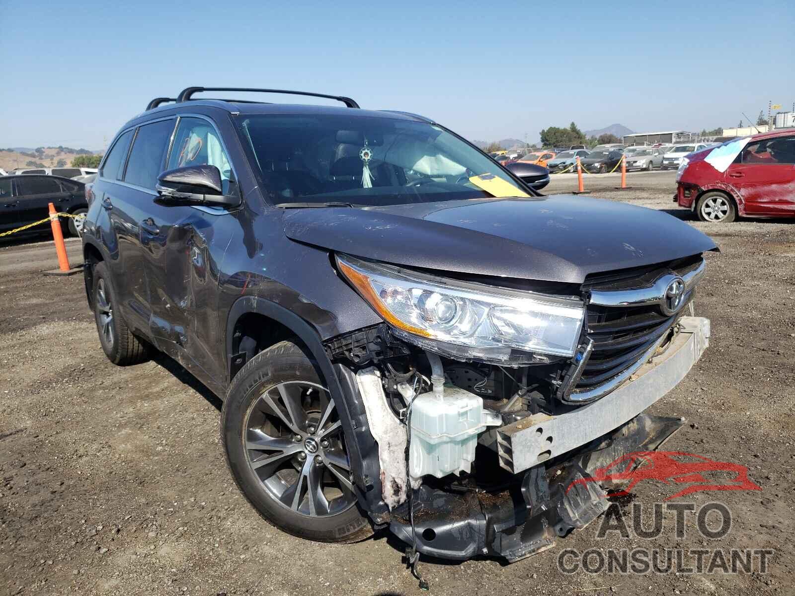 TOYOTA HIGHLANDER 2016 - 5TDJKRFH4GS347144