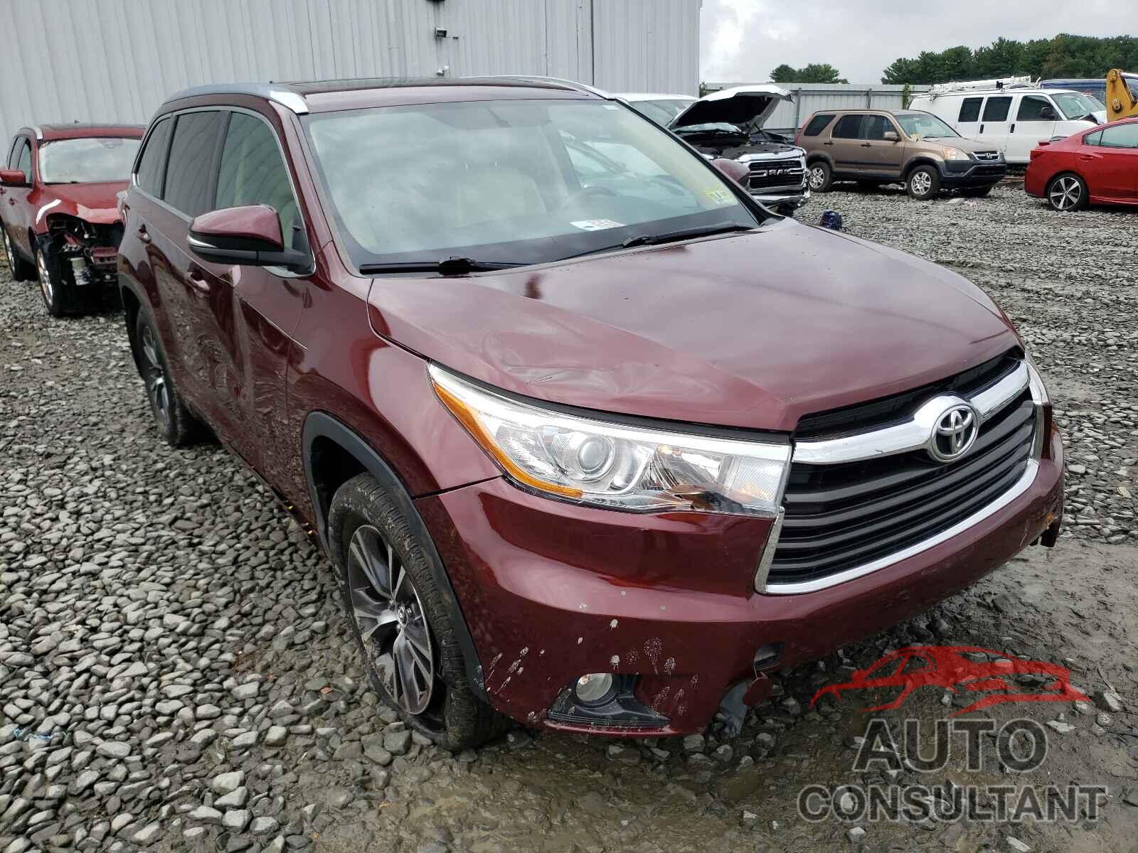 TOYOTA HIGHLANDER 2016 - 5TDJKRFHXGS238803