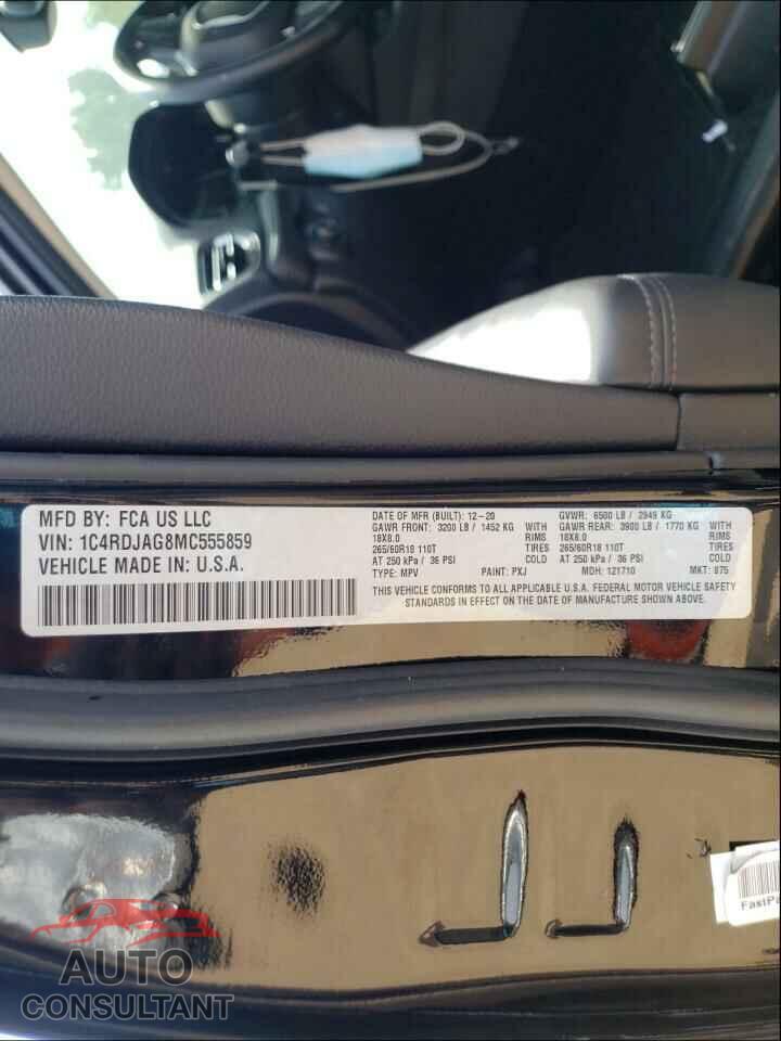 DODGE DURANGO 2021 - 1C4RDJAG8MC555859
