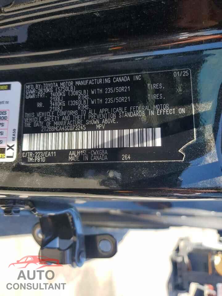 LEXUS UNKNOWN 2025 - 2T2BBMCA4SC073245