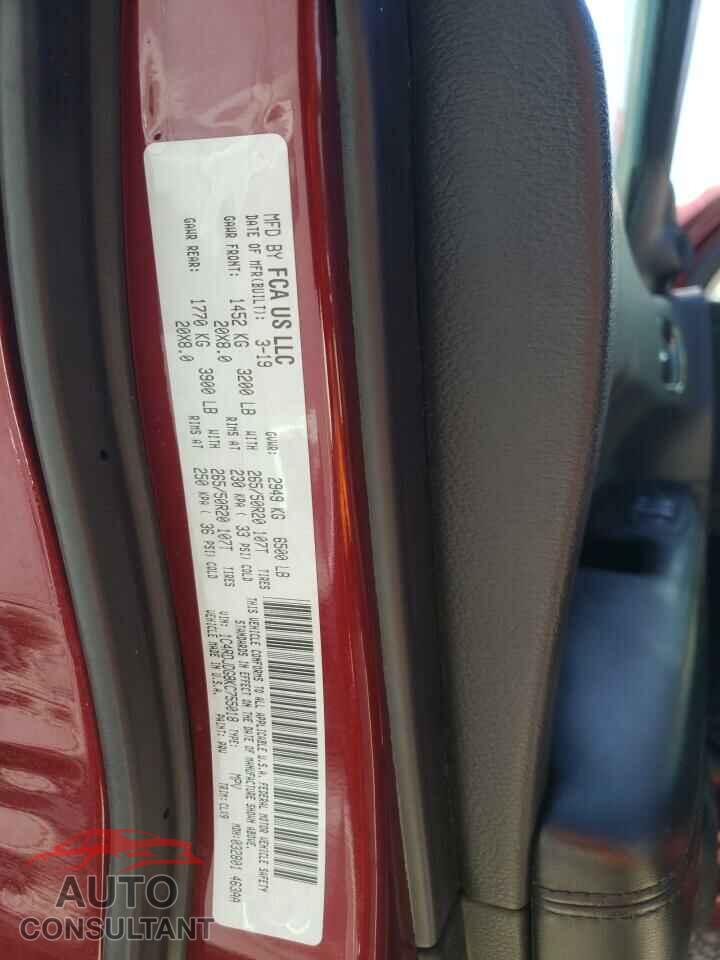 DODGE DURANGO 2019 - 1C4RDJDG8KC755018