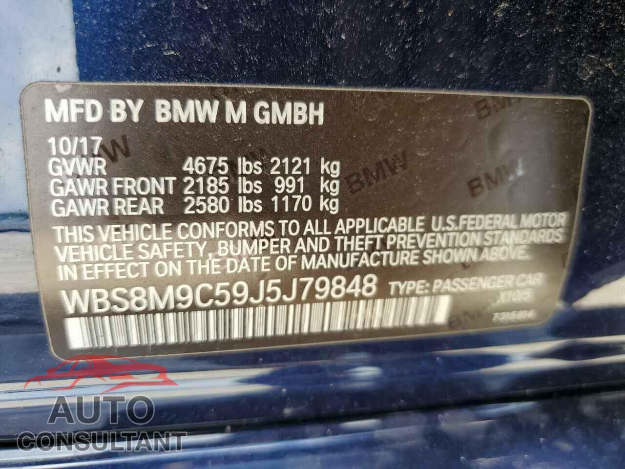 BMW M3 2018 - WBS8M9C59J5J79848