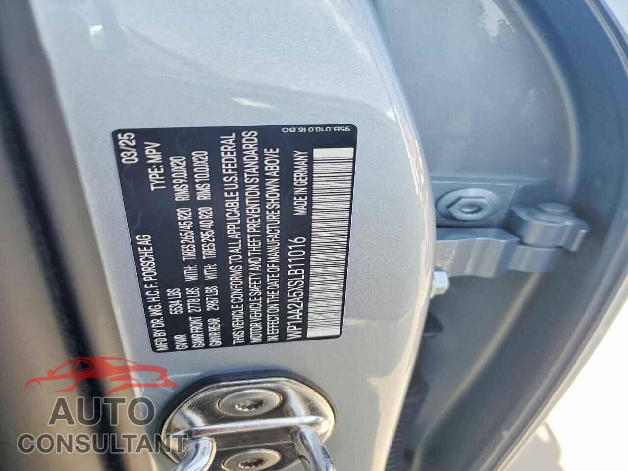 PORSCHE MACAN 2025 - WP1AA2A5XSLB11016