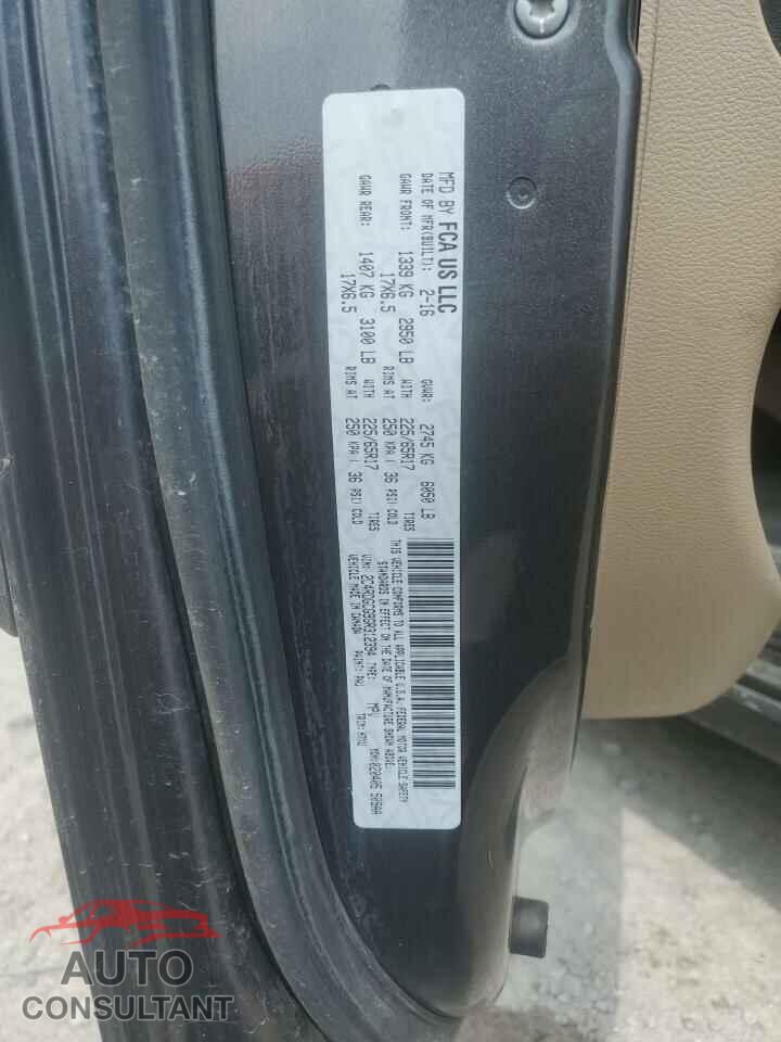 DODGE CARAVAN 2016 - 2C4RDGCG9GR312394
