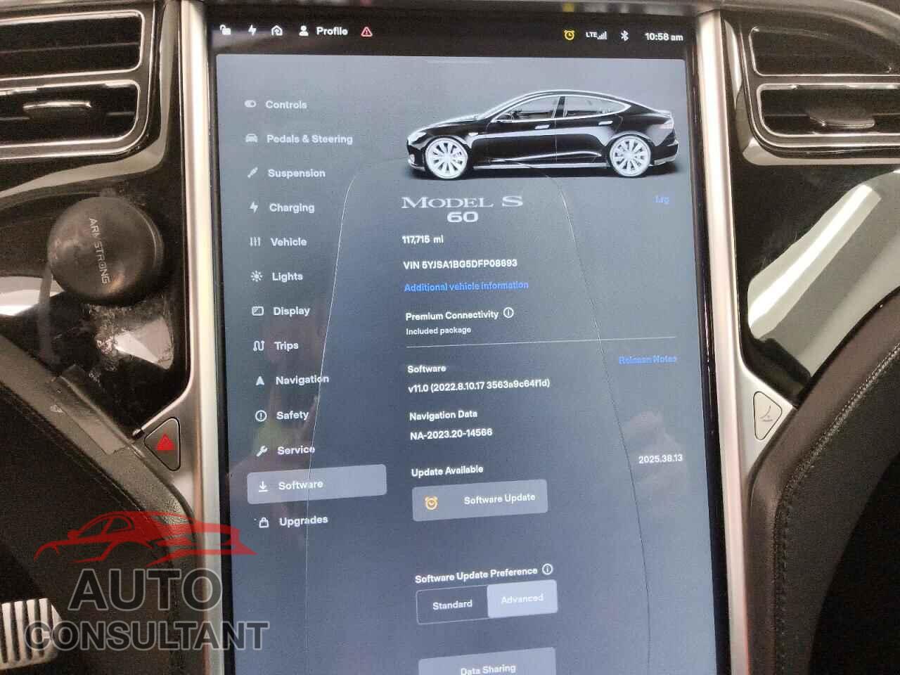 TESLA MODEL S 2013 - 5YJSA1BG5DFP08693