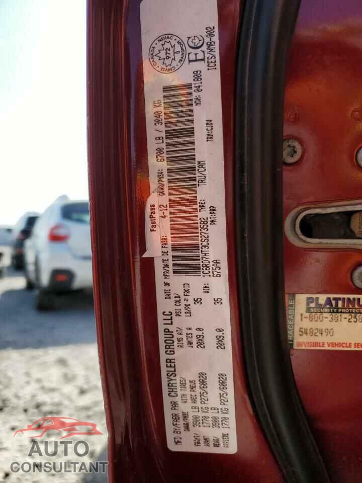 DODGE RAM 1500 2012 - 1C6RD7HT3CS273582