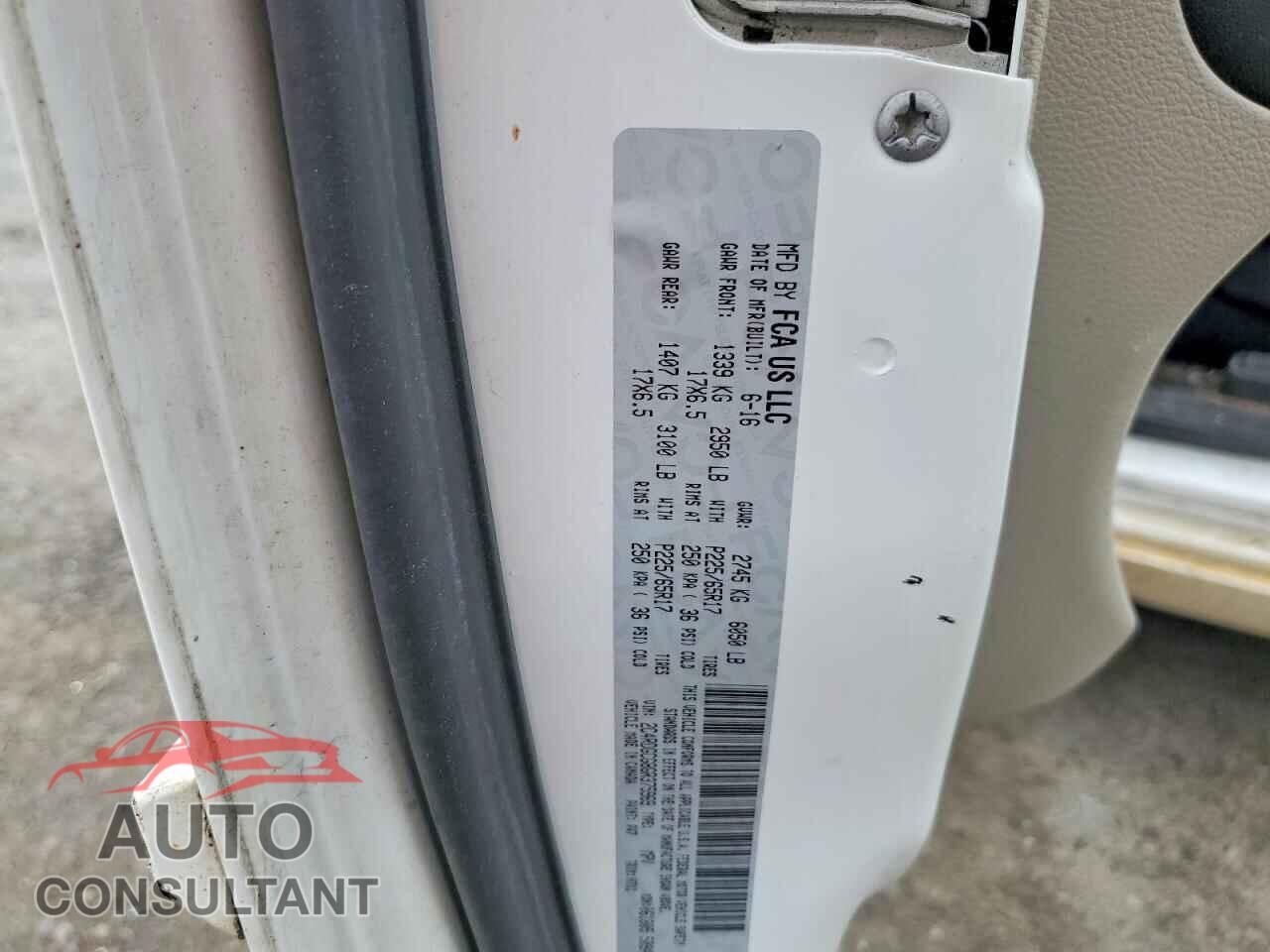 DODGE CARAVAN 2016 - 2C4RDGCG8GR375969
