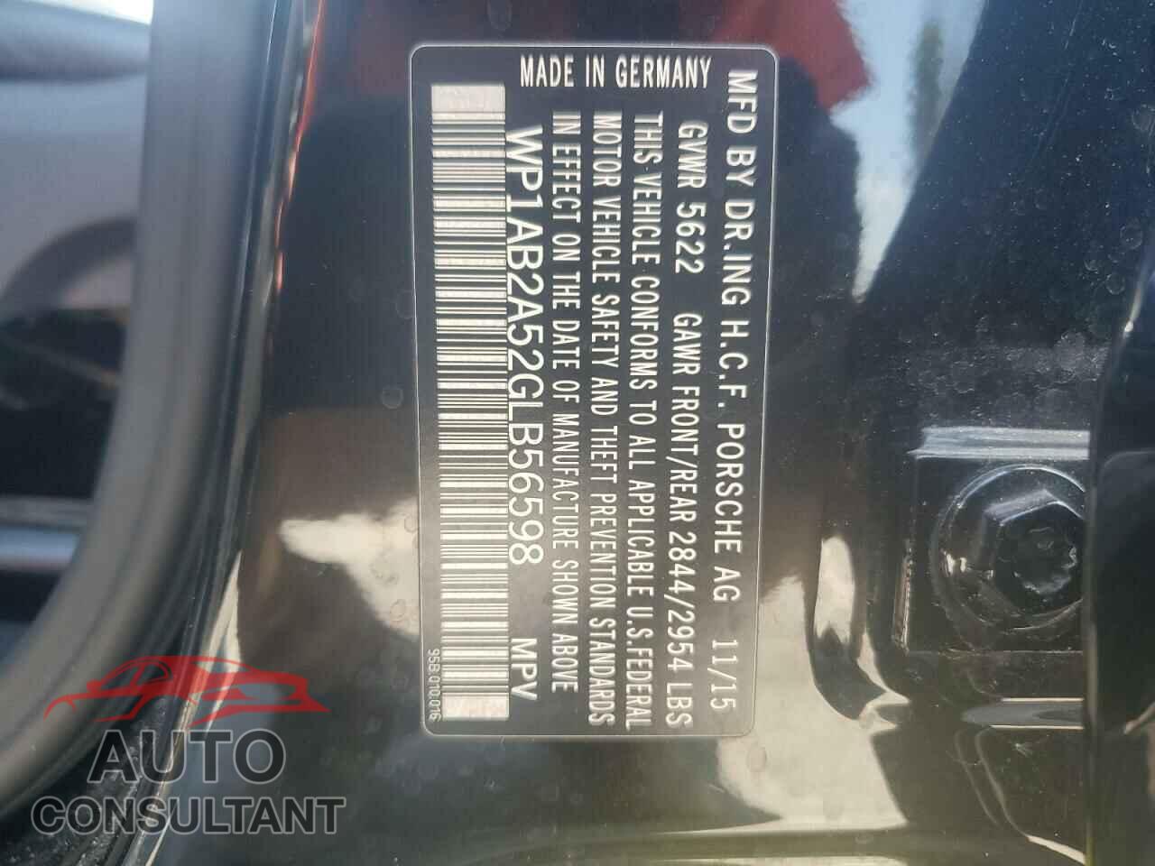 PORSCHE MACAN 2016 - WP1AB2A52GLB56598