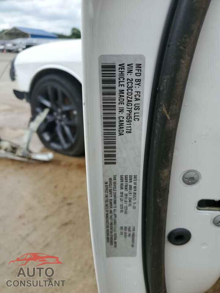 DODGE CHALLENGER 2023 - 2C3CDZAG7PH591178
