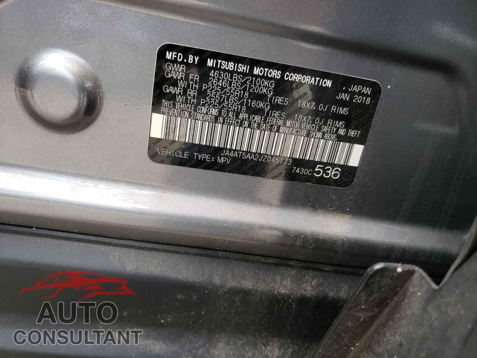 MITSUBISHI ECLIPSE 2018 - JA4AT5AA2JZ045173