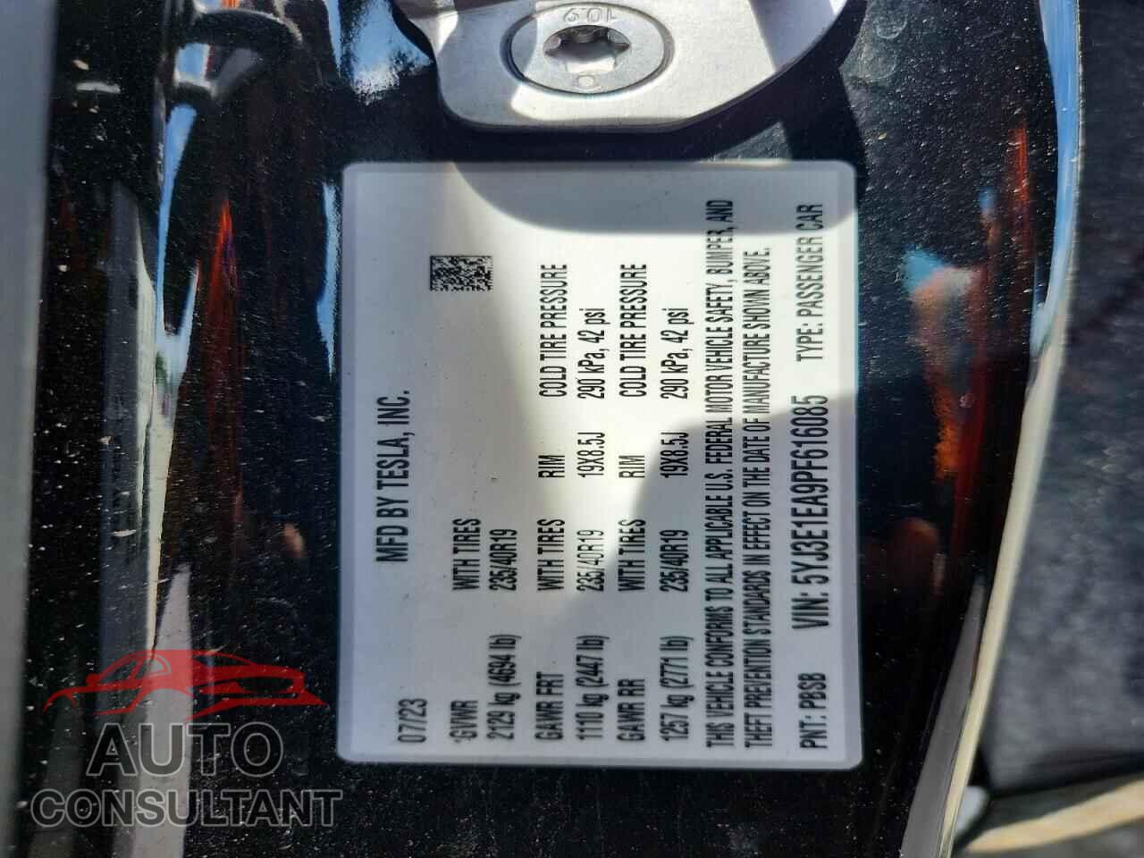TESLA MODEL 3 2023 - 5YJ3E1EA9PF616085