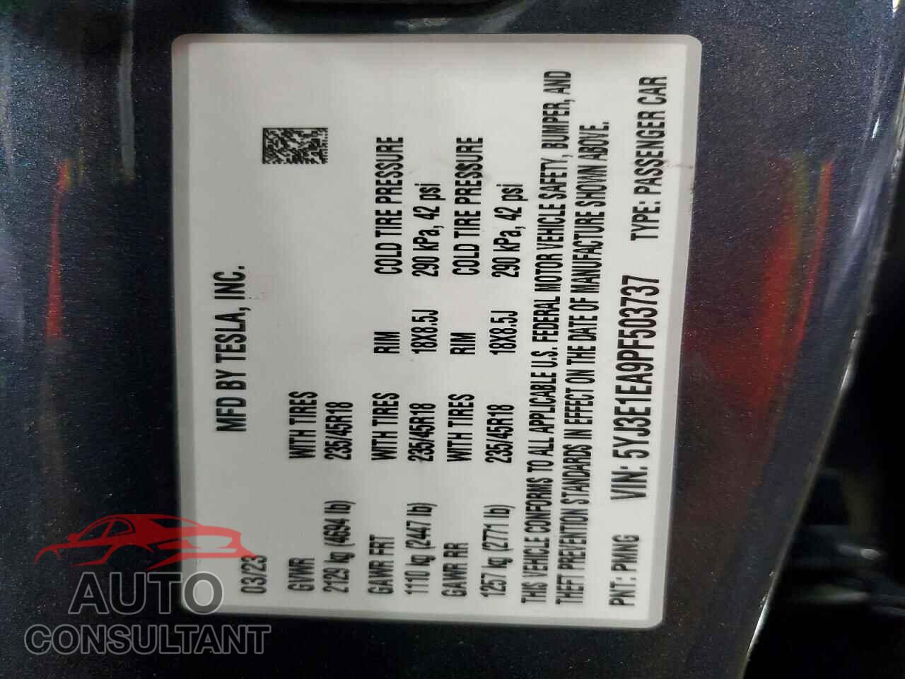 TESLA MODEL 3 2023 - 5YJ3E1EA9PF503737
