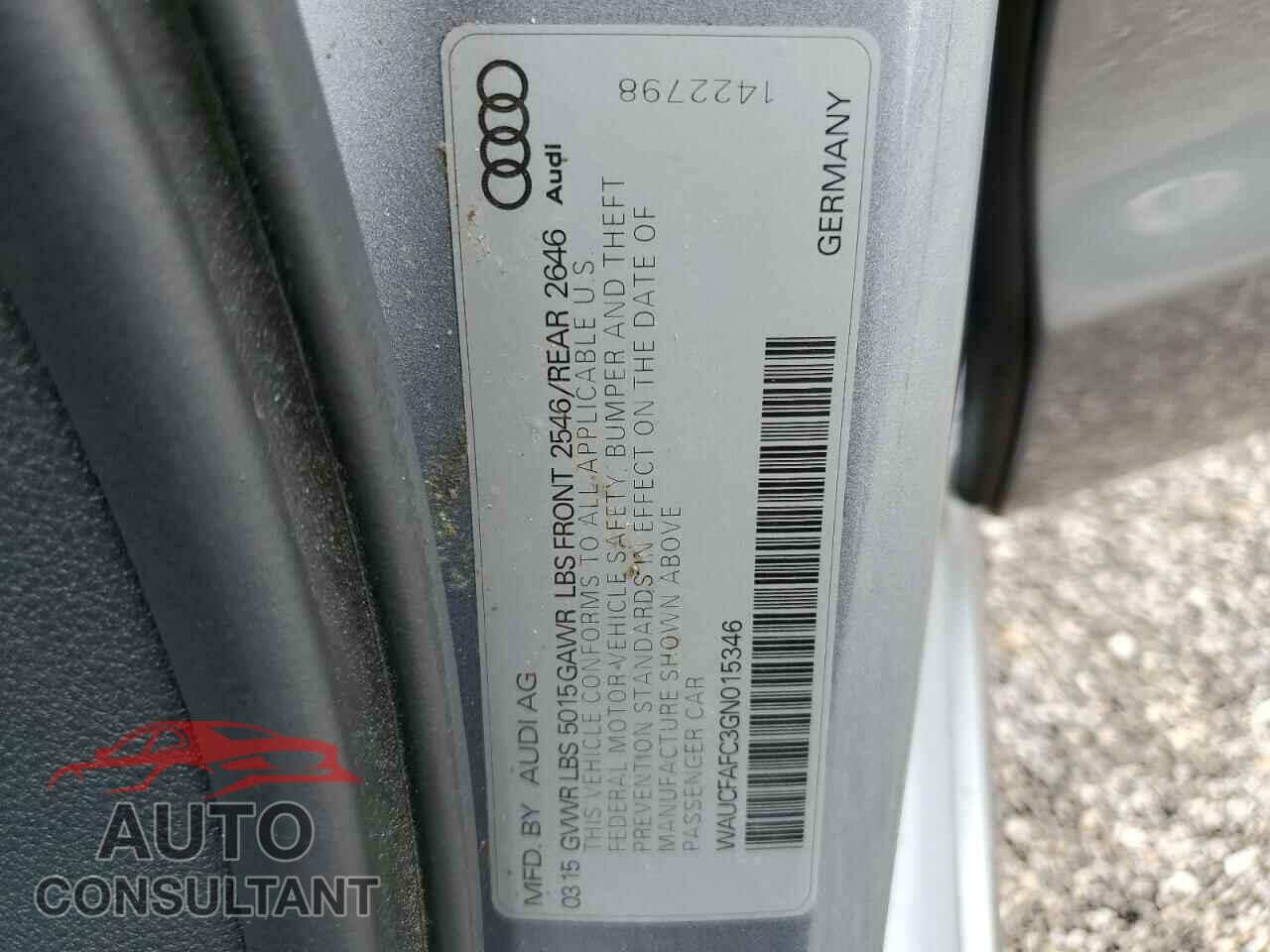 AUDI A6 2016 - WAUCFAFC3GN015346