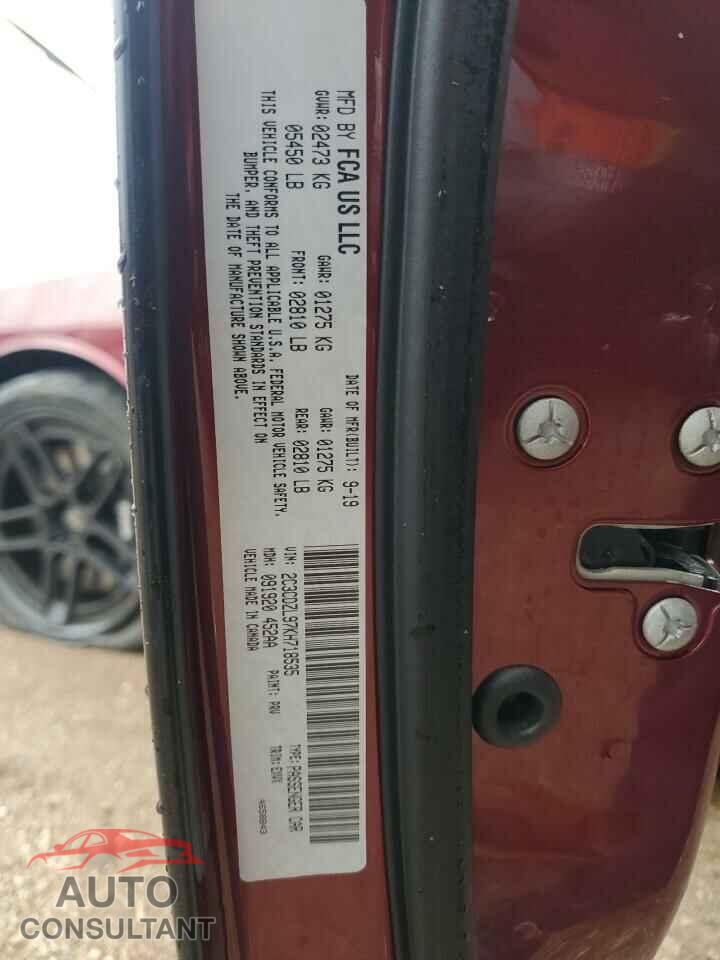 DODGE CHALLENGER 2019 - 2C3CDZL97KH718535