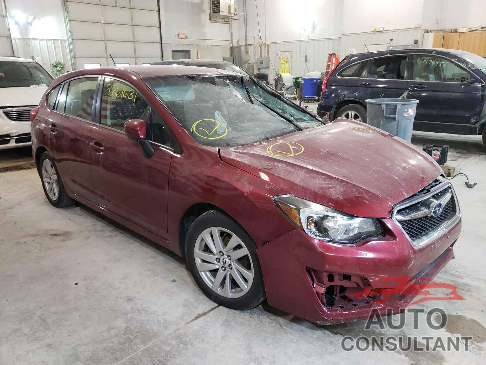 SUBARU IMPREZA 2016 - JF1GPAB69G8243938