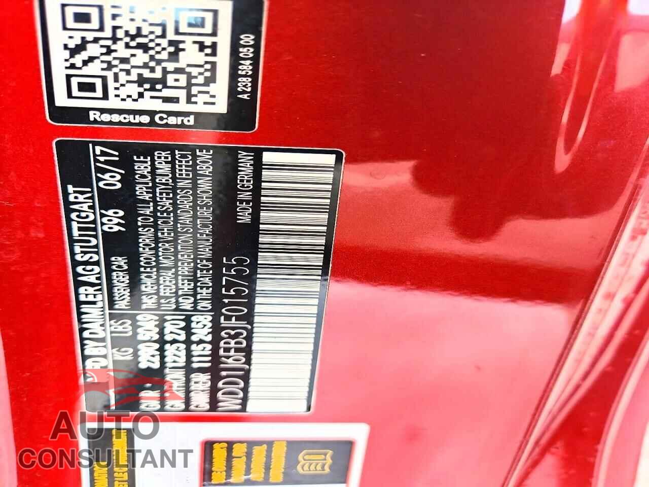 MERCEDES-BENZ E-CLASS 2018 - WDD1J6FB3JF015755