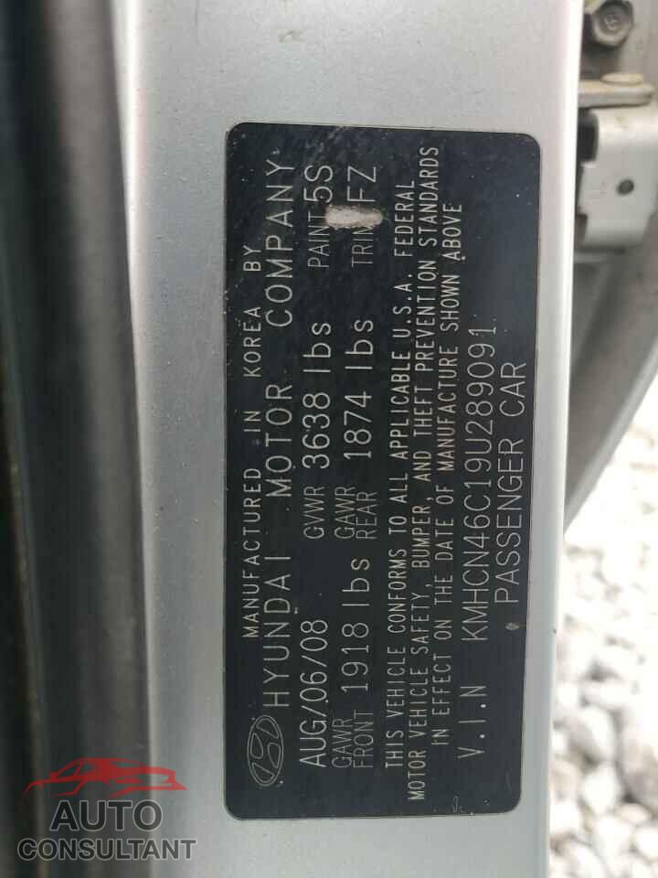 HYUNDAI ACCENT 2009 - KMHCN46C19U289091
