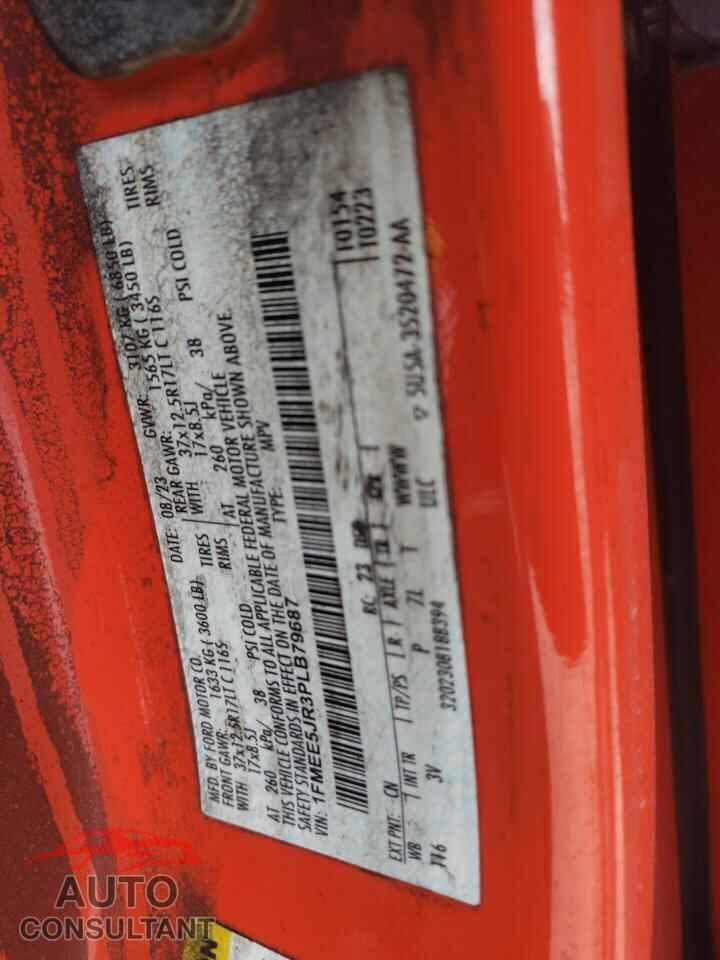 FORD BRONCO RAP 2023 - 1FMEE5JR3PLB79687