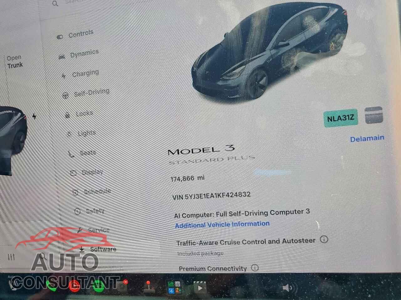 TESLA MODEL 3 2019 - 5YJ3E1EA1KF424832