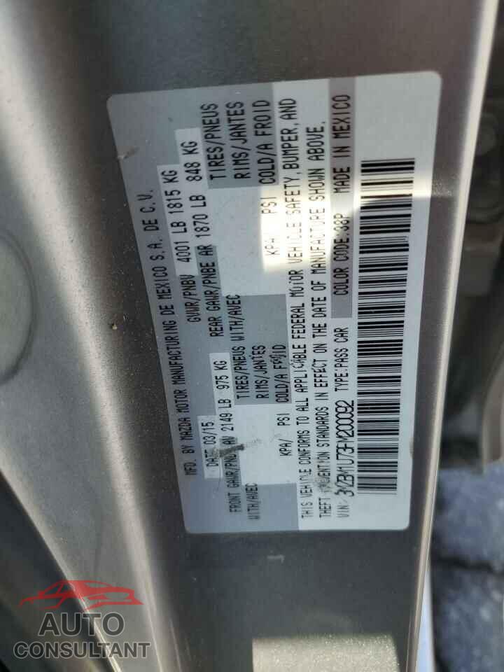 MAZDA 3 2015 - 3MZBM1U73FM200092