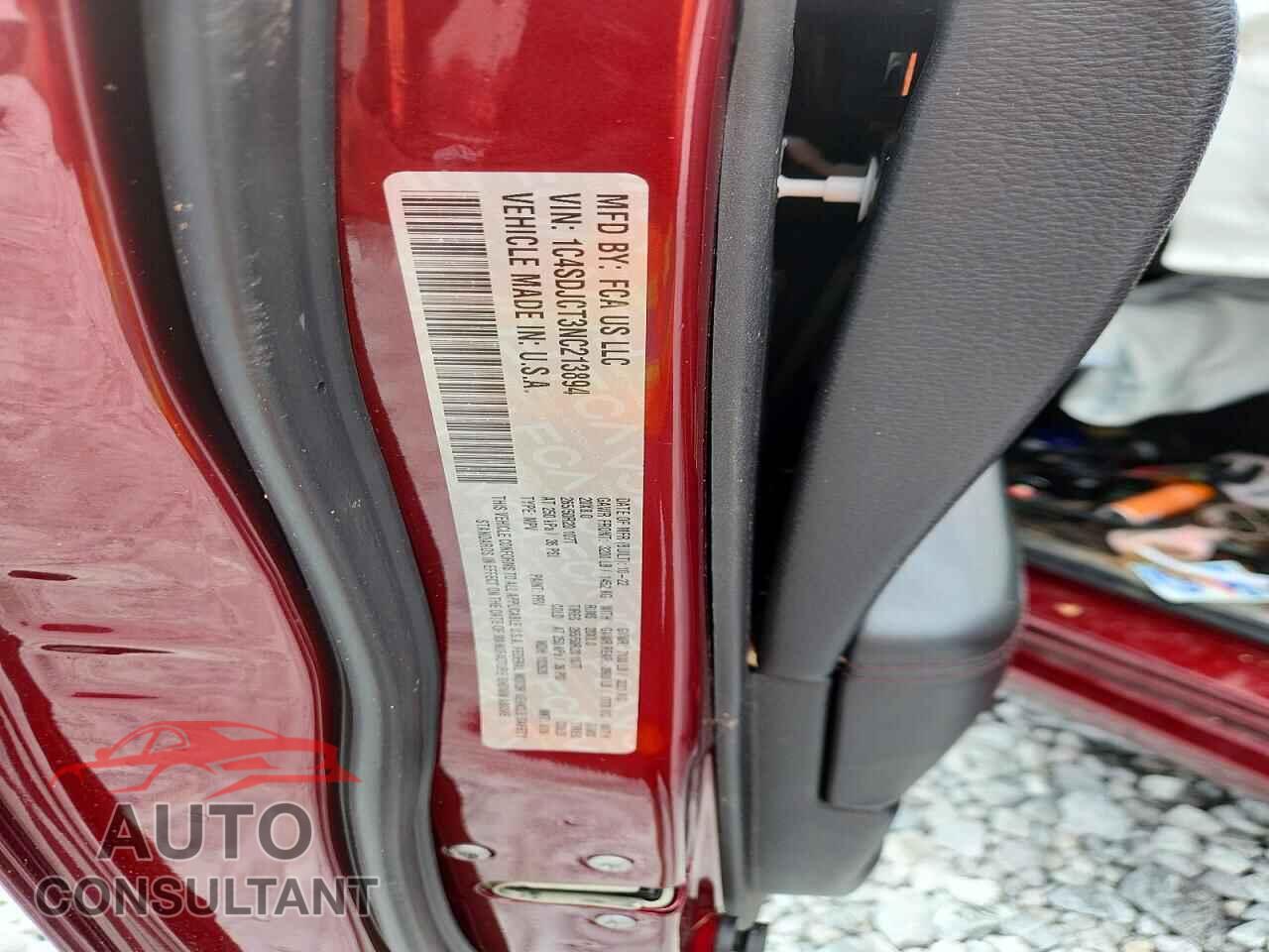 DODGE DURANGO 2022 - 1C4SDJCT3NC213894