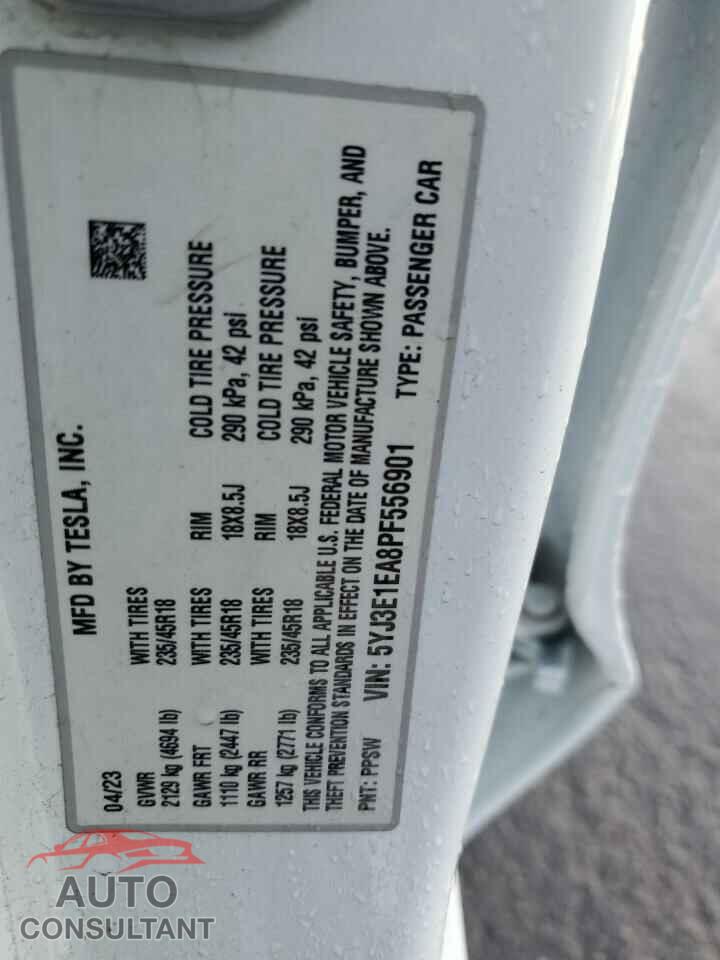 TESLA MODEL 3 2023 - 5YJ3E1EA8PF556901