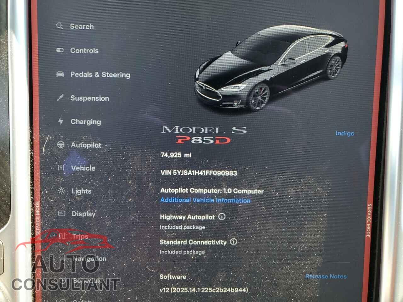 TESLA MODEL S 2015 - 5YJSA1H41FF090983