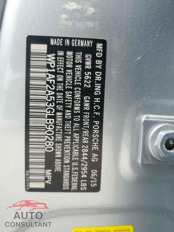 PORSCHE MACAN 2016 - WP1AF2A53GLB90280