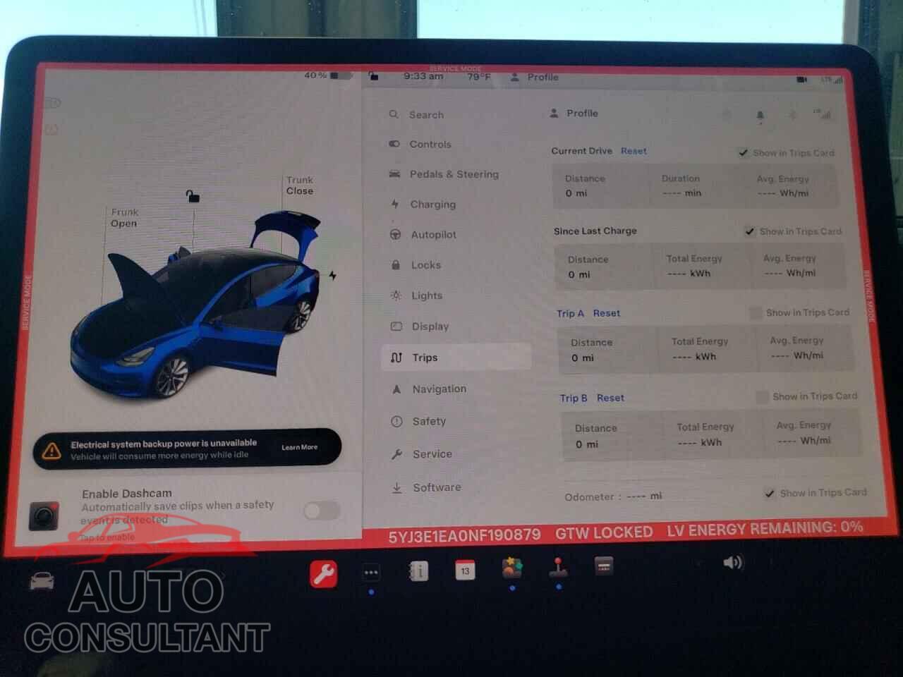 TESLA MODEL 3 2022 - 5YJ3E1EA0NF190879