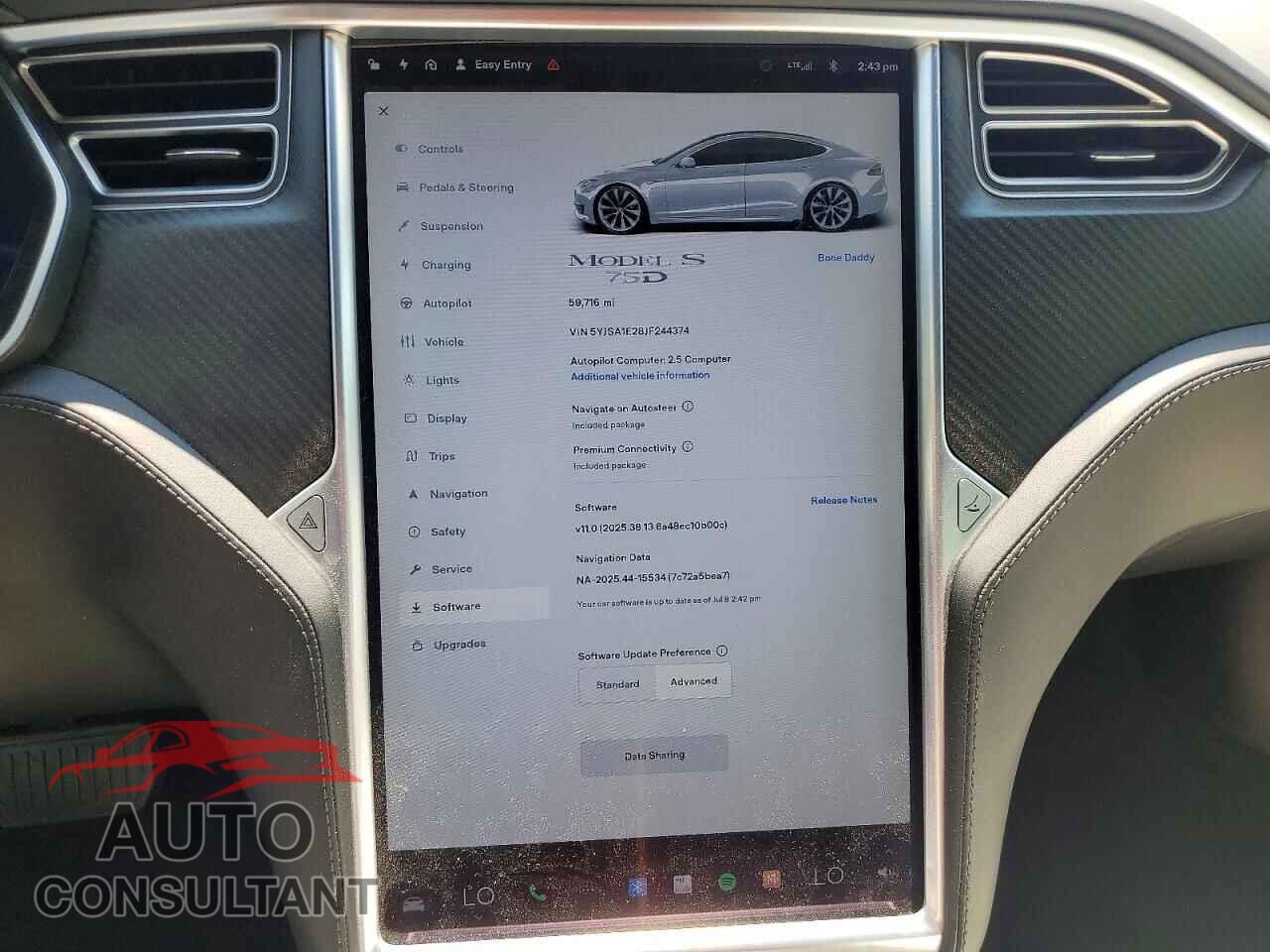 TESLA MODEL S 2018 - 5YJSA1E28JF244374