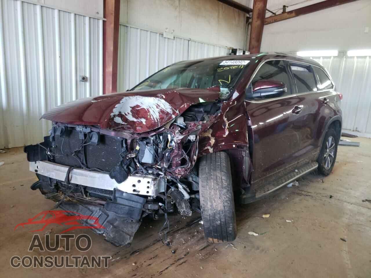 TOYOTA HIGHLANDER 2017 - 5TDKZRFH4HS202011