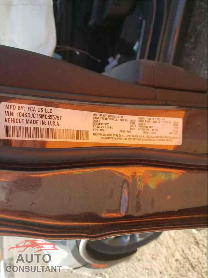DODGE DURANGO 2021 - 1C4SDJCT6MC555757